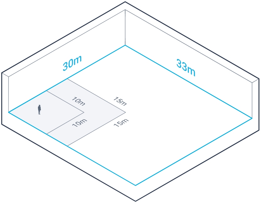 A space as large as four tennis courts, you won't run out of room, just energy. (Source: VIVE Business)